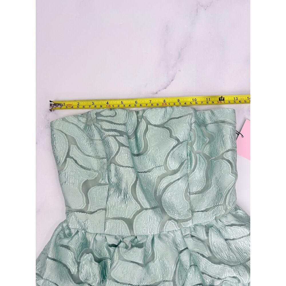 Hello Molly Sage Green Jacquard Strapless Mini Dress XS NWT Party Occasion - Picture 14 of 14